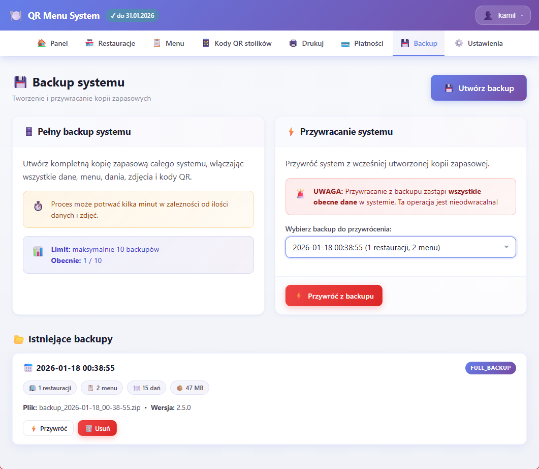 Twórz kopie zapasowe (backup)